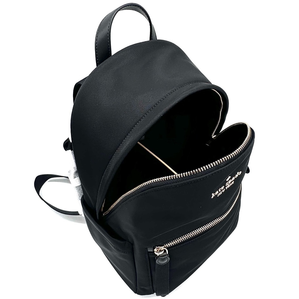 Kate Spade Chelsea Nylon Medium Backpack Black/Gold (NWT) - Picture 11 of 14